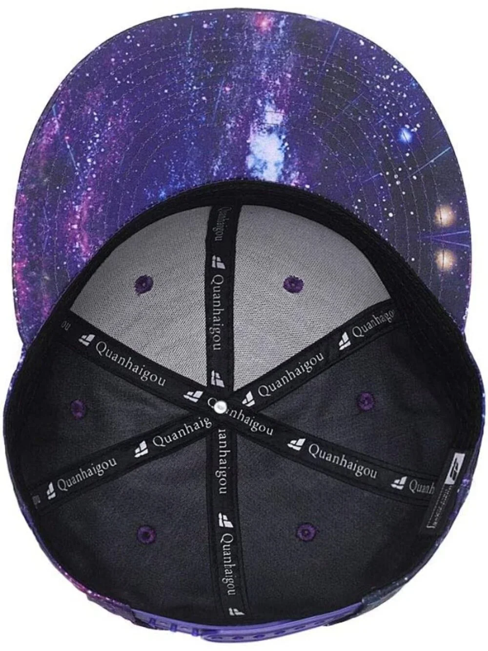 Unisex Purple Galaxy Snapback Hat Hip Hop Style Colorful Adjustable Baseball Cap